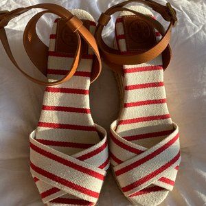 tory burch striped wedges